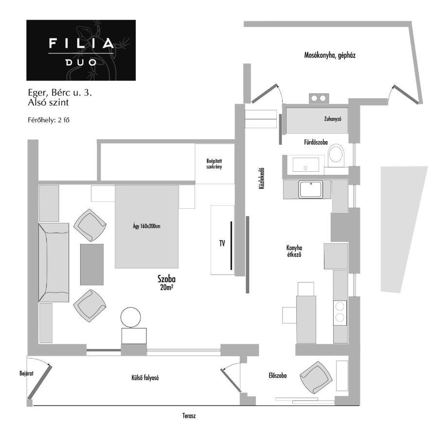 Filia Apartman Eger Buitenkant foto